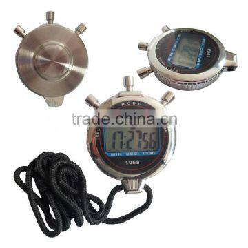 Elegant multi-function single-channel metal stopwatch,industrial stopwatch