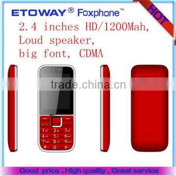 2.4 inch CDMA elderly cdma cell phone, big button cell phone