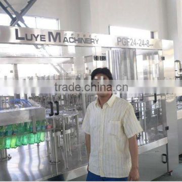 automatic bottles washing filling and sealing machine