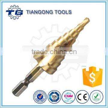 Tiangong tools hss Titanium coated step drill bit