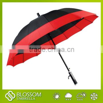 Red Black Automatic Professional Golf Umbrella