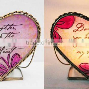 Hand Painting Glass Candle Holder,heart Shape Candle Holder,wedding Decoration photo-5