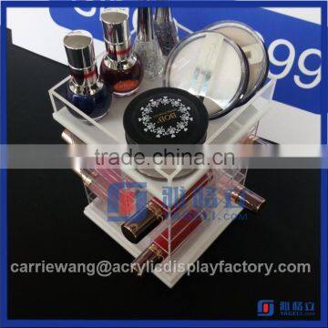 Yageli Hot sale!!I Acrylic Lipstick holder with top nailpolish holder