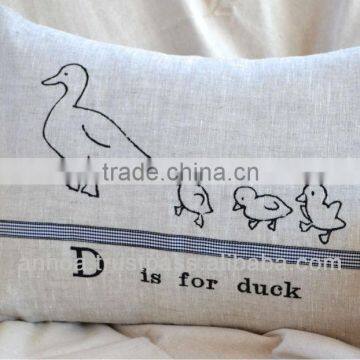 Natural linen cushion cover