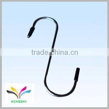 Classical sturdy simple black powder coated s shape metal Curtain Wire Hook