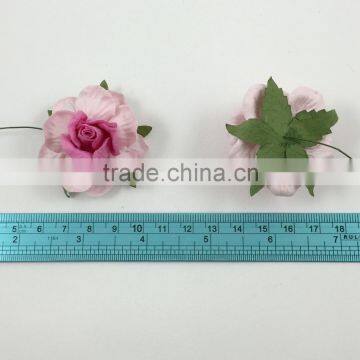 2 Tone Pink , Large Handmade Mulberry Paper Flower, Wedding Party, Scrap-booking Crafts photo-3