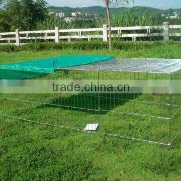China Folding Metal Wire Dog Cage Rabbit Enclosure With Door and Cover