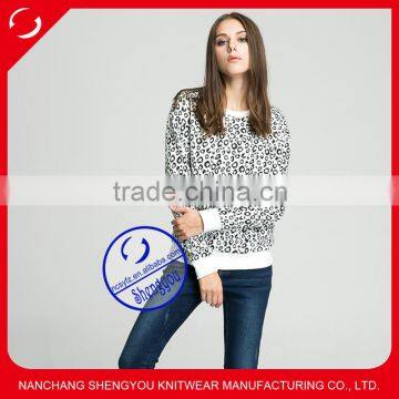 2015 high quality fashion custom womens full printed sweatshirts