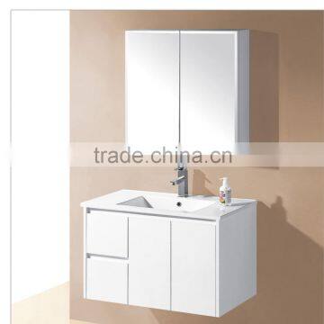 plywood with laminated finish white high gloss wall hung bathroom furniture