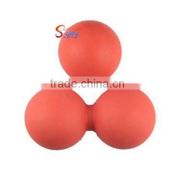 Logo Engraved Rubber Double Lacrosse Massage Ball