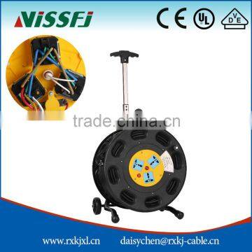 High-grade plastic cable reel with wheel mini retractable cable reel
