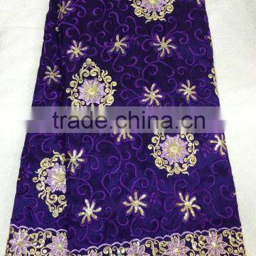 CL3116-5 high quality newest style Silk satin material George lace with gold /silver sequins colorful softly