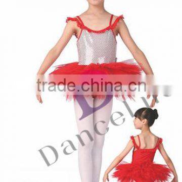 C2236 Girls Princess Ballet Tutu Dress, Kids Tutus Shiny Top Performance Ballet Tutu Ballet Dance Costumes photo-2