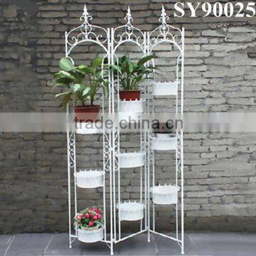 Tall 3 tier iron flower pot stand