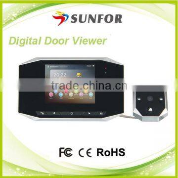 3.5 inch high definition video recording peephole door camera , wireless front door peephole camera