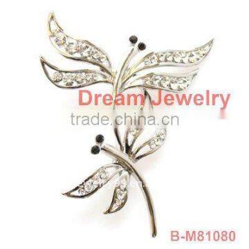 Clear Crystal Rhinestone Dragonfly Brooches Costume Fashion Pin Brooch