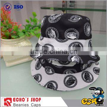 wholesale men black plain reversible cotton bucket hat