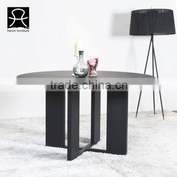 HANM modern design solid wood round dinning table home furniture
