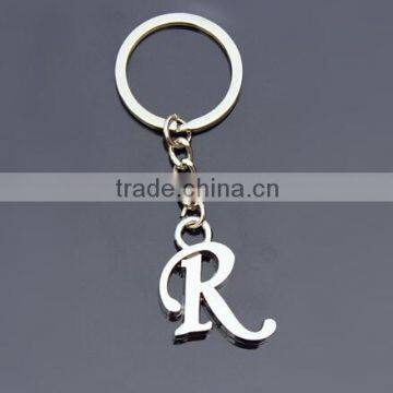 High quality promotional metal alphabet keychain