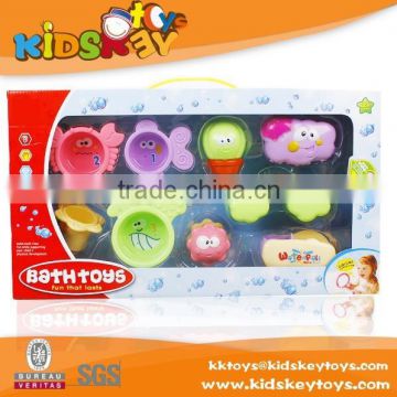 new product funny education bath set Rainbow Fish Crab Cartoon water toy baby bath toys for kids