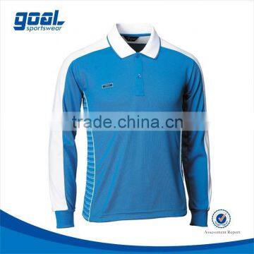 China supplier 100% polyester dri fit mens long sleeve golf polo shirts