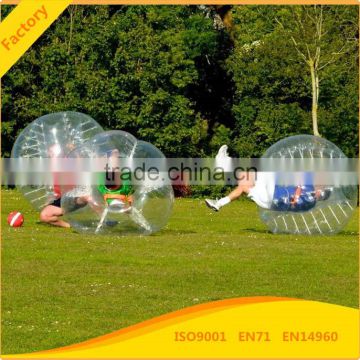 Factory! Human inflatable bumper bubble ball for football