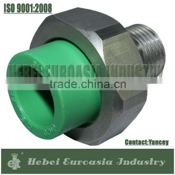 green color ppr pipe fittings male union