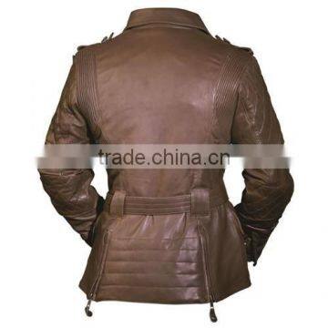 Leather Media Motorcycle Jacket for Women photo-2