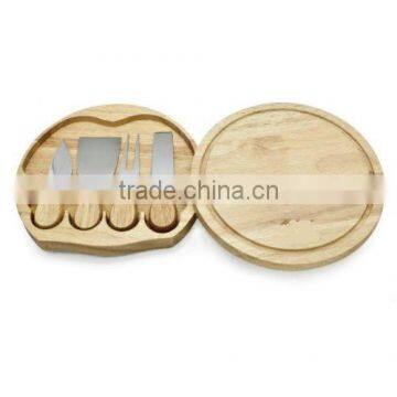 Gourmet 5 Pcs Travel Cheese Set With Cutting Board - Hard Cheese Knife, Shaver, Fork and Spreader photo-2