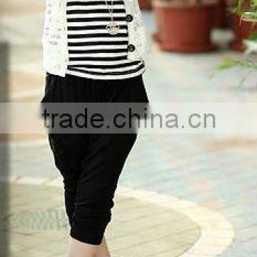 children's fashionable black cotton harem pants