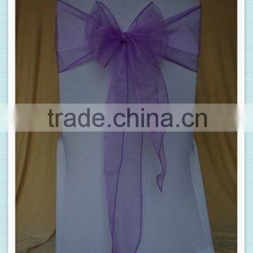 YHS#28 organza polyester banquet wedding wholesale chair cover sash