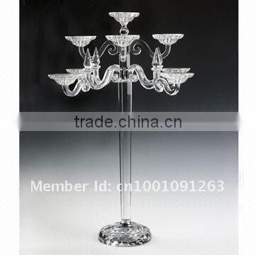 The latest Pillar Crystal Candle Holders with seven candle head in china