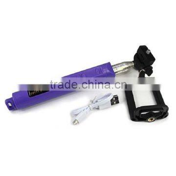 Handheld colorful wireless bluetooth selfie stick with bluetooth shutter button