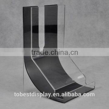 creative handmade desktop custom acrylic brochure holder,acrylic booklet holder,acrylic leaflet holder