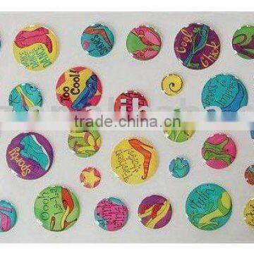 colorful crystal epoxy sticker