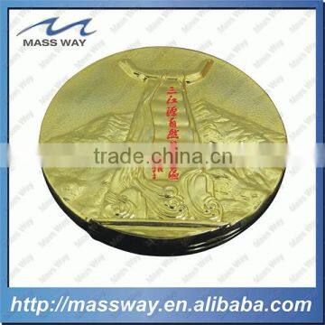 Custom souvenir 3D gold tower commemorate coin