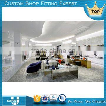 New fashion modern attractive retail shoes shop counter design