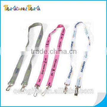 Hot Cheap Customized Polyester Double Clip Lanyard