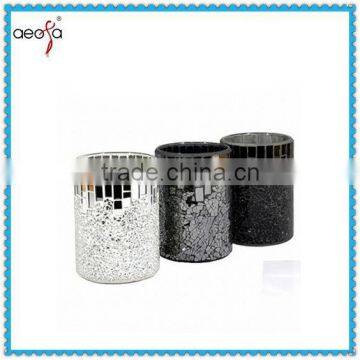 mirrored glass mosaic vases