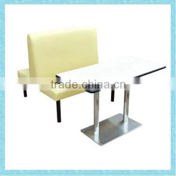 PU Material Restaurant Dining Sofa and table