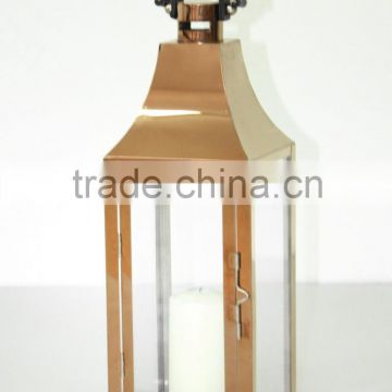 lantern with leather handle glass candle