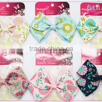 Lovely Flowers Pattern bow hair clips(approved by BV)