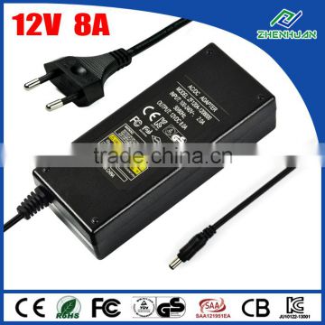 High quality desktop switching power supply 12V 8A AC adapter for latpop