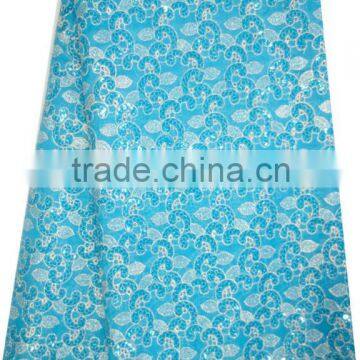 Top quality double organza lace with sequins embroidery