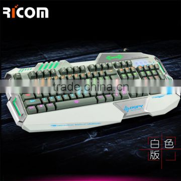 Ergonomic Backlight Back Light Professional Keyboard Wired USB 3 color LED Illuminated Gaming Keyboard--LK617--Shenzhen Ricom