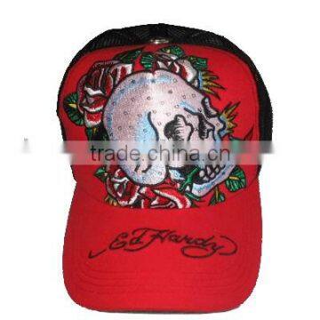 Embroidery 100% cotton mesh cap