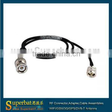 BNC male straight to UHF male straight Pigtail cable RG58 20cm