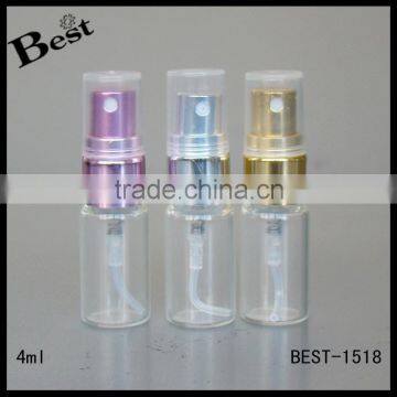 4ml tube glass bottle clear, e liquid perfume sample vail