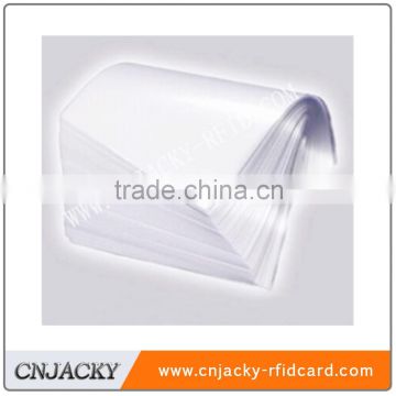 coated PVC overlay for laminating plastic card