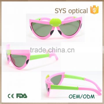 2016 Fashion cat eye baby sunglasses TPEE kids sun glassses